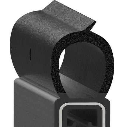 Uni-Grip 0.600in x 1.320in Bulb Seal - Rubber Weatherstrip - Image 1