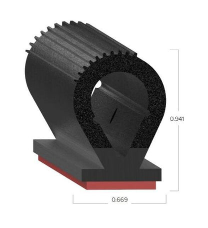 Uni-Grip 0.669x0.941 Bulb Seal - Rubber Bulb Seal for Industrial and Automotive Use - Image 2