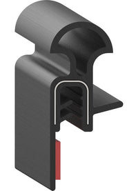 Uni-Grip 0.690" x 1.672" Bulb Seal - Rubber Flange 0.225"
