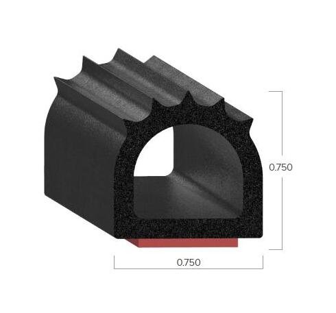 Uni-Grip 0.750 Inch Rubber Bulb Seal - Image 2