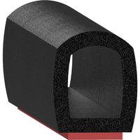 Uni-Grip 0.580x0.700 Bulb Seal for Metal & Fiberglass, 3M Tape Mount