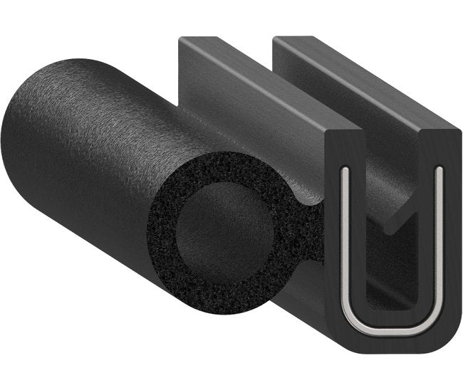 Uni-Grip 0.760x0.515 in Bulb Seal, Rubber, Black - Image 1