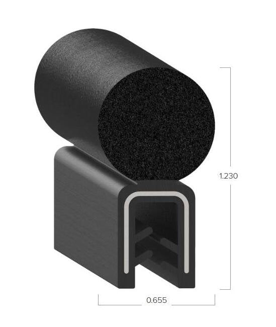 Uni-Grip 0.655 x 1.230 in Rubber Bulb Seal - Image 2