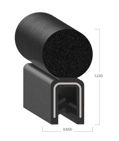 Uni-Grip 0.655 x 1.230 in Rubber Bulb Seal - Image 2