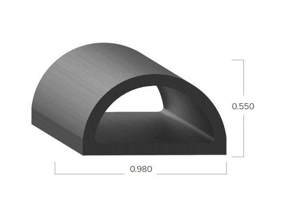 Uni-Grip 0.980"x0.550" Rubber Bulb Seal - Image 2
