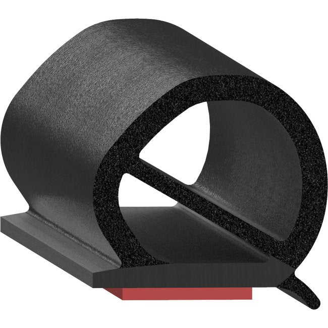 Uni-Grip 0.890x0.804 Rubber Bulb Seal with 3M Heat-Activated Tape - Image 1