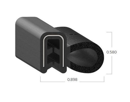 Uni-Grip 0.898x0.580 in Bulb Seal for Institutional Use - Image 2