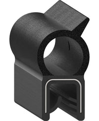Uni-Grip 0.660" x 1.250" Bulb Seal - Rubber Flange Seal for Door Jams
