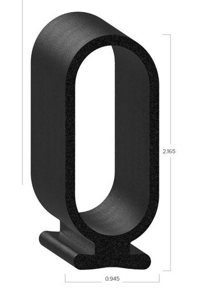 Uni-Grip 0.945" x 2.165" Top Bulb Seal - Rubber Bulb Seal - Image 2