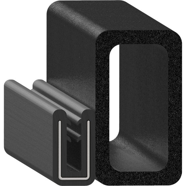 Uni-Grip 0.925x1.110 Bulb Seal, Rubber, 70 Duro, Black - Image 1
