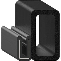 Uni-Grip 0.925x1.110 Bulb Seal, Rubber, 70 Duro, Black