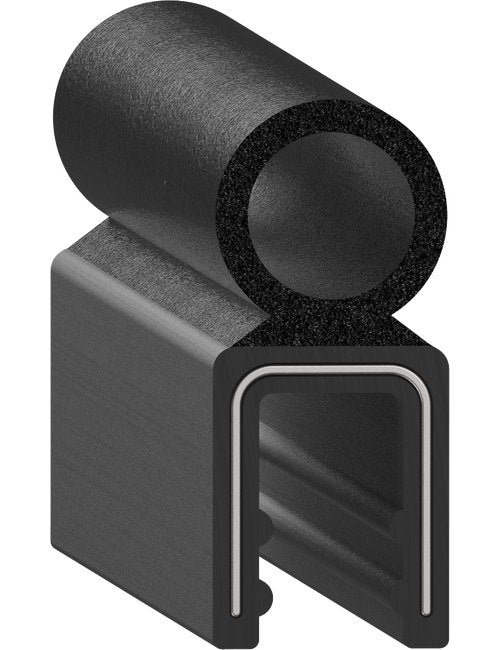 Uni-Grip 0.500in x 1.150in Bulb Seal, Rubber Material - Image 1