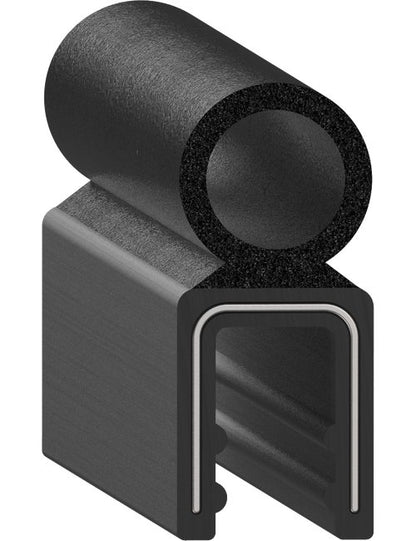 Uni-Grip 0.500in x 1.150in Bulb Seal, Rubber Material - Image 1