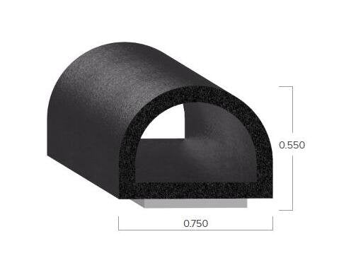 Uni-Grip 0.750x0.550 in Bulb Seal for Doors and Windows - Image 2