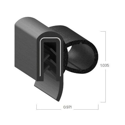 Uni-Grip 0.971" x 1.035" Rubber Bulb Seal - Image 2