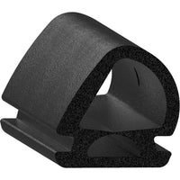 Uni-Grip 0.748x0.790 in Bulb Seal, Rubber Sponge, Black