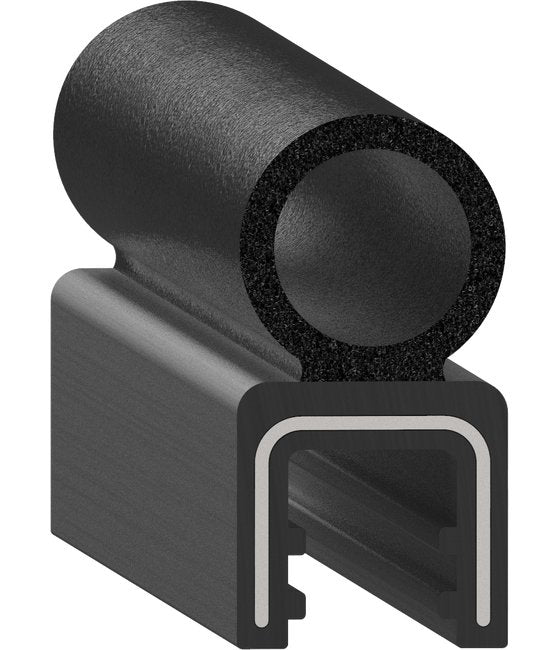 Uni-Grip 0.520x1.000 Bulb Seal - Rubber, Black - Image 1