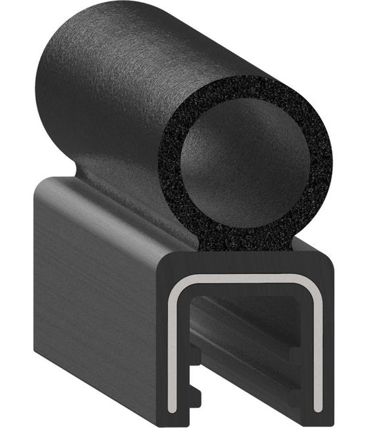 Uni-Grip 0.520x1.000 Bulb Seal - Rubber, Black - Image 1