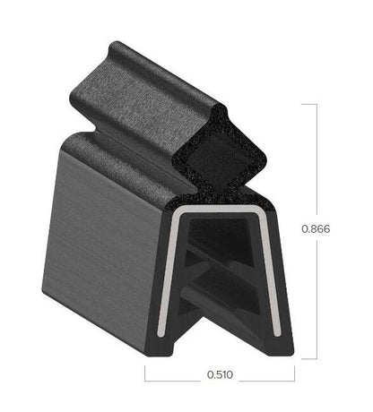 Uni-Grip 0.510" x 0.866" Rubber Bulb Seal - Image 2
