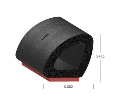 Uni-Grip 0.662"x0.562" Bulb Seal for Construction Equipment - Image 2