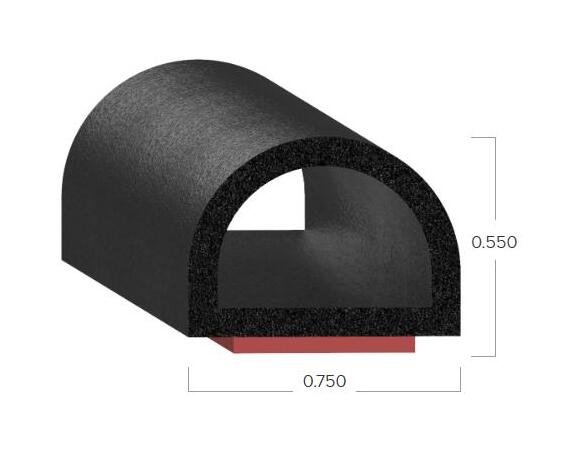 Uni-Grip 0.750x0.550 in Bulb Seal - Image 2