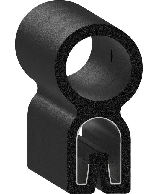 Uni-Grip 0.780" x 1.500" Bulb Seal, Rubber, Black - Image 1