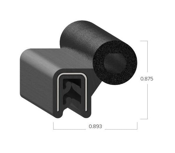 Uni-Grip 0.893" x 0.875" Bulb Seal for Industrial Applications - Image 2