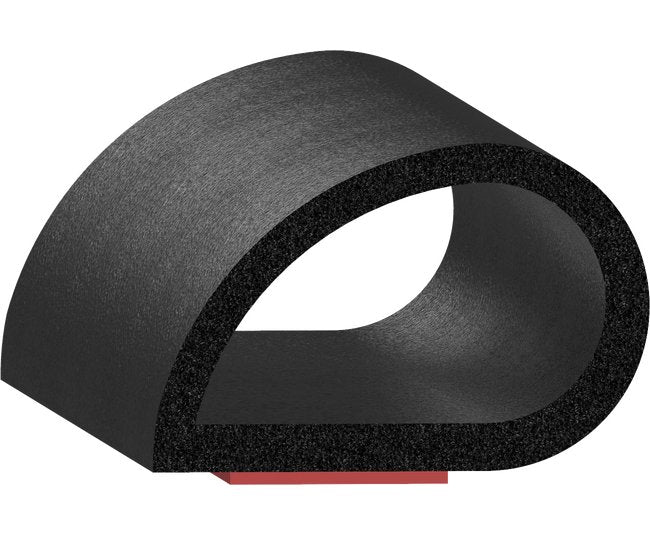Uni-Grip 0.950" x 0.750" Rubber Bulb Seal with 3M Heat-Activated Tape - Image 1