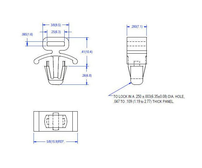 Arrowhead Cable Tie Holders, .250 Mounting Hole, Nylon 66 UL9V-2 - Image 2