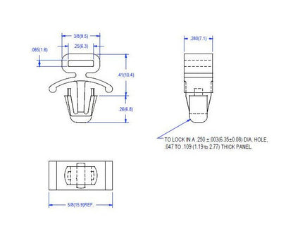 Arrowhead Cable Tie Holders, .250 Mounting Hole, Nylon 66 UL9V-2 - Image 2