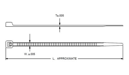 HS Series Heat Stabilized Cable Ties - Pack of 100 (Black, Nylon 66 HS) - Image 2