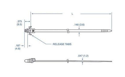 14 Series Arrowhead Nylon Cable Ties 4.75 inches, Pack of 1000 - Image 2