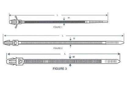 18 Series Arrowhead Mount Cable Ties - Pack of 1000, Nylon 66 UL94V-2 - Image 2