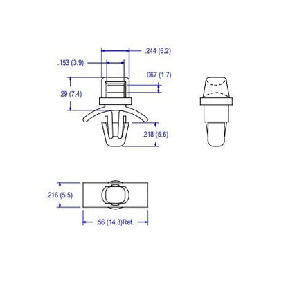 Arrowhead Cable Tie Holder (51 Series, .187 Mounting Hole) - Image 2