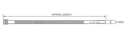 Heavy-Duty Nylon Cable Ties, 30 lb Strength - Pack of 100/1000 - Image 2
