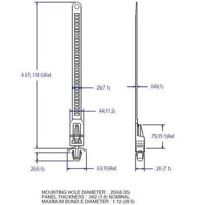 21 Series Releasable Arrowhead Cable Ties - Pack of 1000 - Image 2