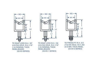 UL94V-2 Nylon 66 Standoff with Locking Wire Saddle - Image 2