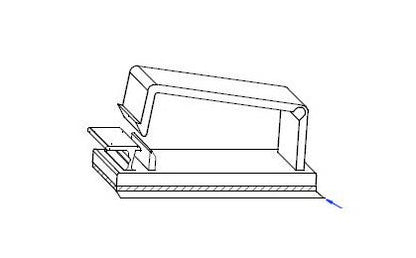 Flat Wire Clamp with Adhesive Back - Nylon 66 Material, Grey, RoHS Compliant - Image 1