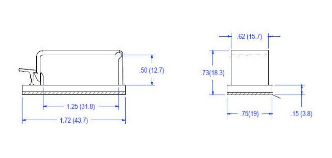 Flat Wire Clamp with Adhesive Back - Nylon 66 Material, Grey, RoHS Compliant - Image 2