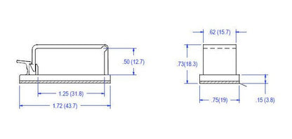 Flat Wire Clamp with Adhesive Back - Nylon 66 Material, Grey, RoHS Compliant - Image 2