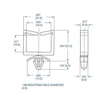 03 Series Wide Wire Saddle - Nylon 66, White, UL94V-0, Pack of 500 - Image 2