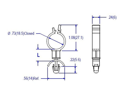 78 Series Stand-Off Locking Clip for Wire Routing Devices - Image 2