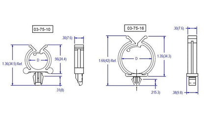 75 Series Round Wire Saddle - Pack of 1000 - Nylon 66 Material - Natural Color, RoHS Compliant - Image 2