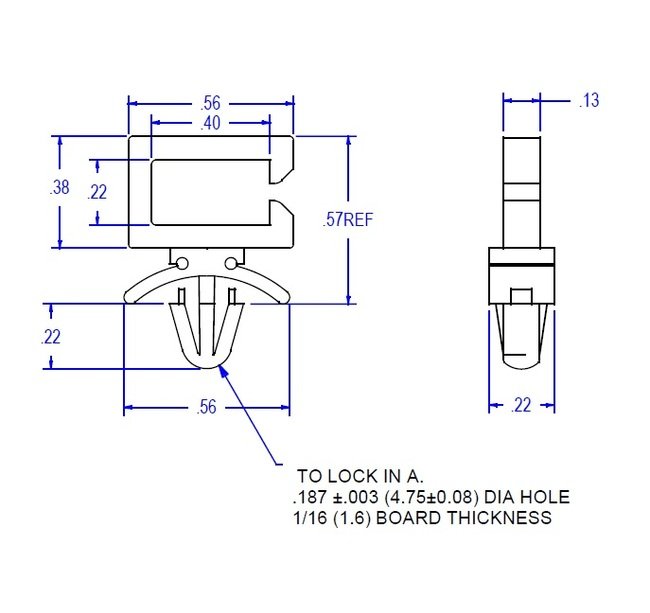 02 Series Side Entry Wire Saddle Mounting Clips - Image 2