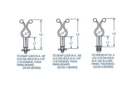 39 Series Twist Lock Standoff for Wire Routing Devices (.30-.40 Bundle Range) - Image 2