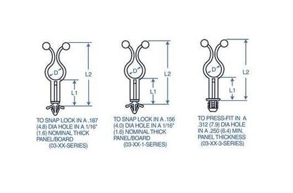 Twist Lock Standoff for Wire Routing - Bundle Range .30-.40 inches - Image 2