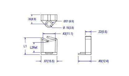00SR Series Wire Saddle Snap Rivet Mount - Pack of 1000 - Image 2