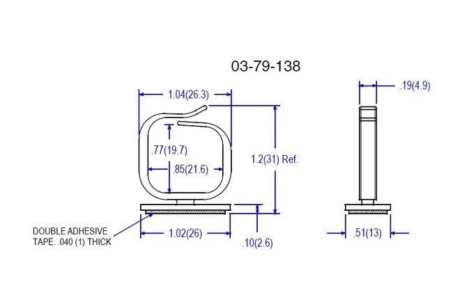 79 Series Optical Fiber Saddle - Adhesive Mount for Wire Routing - Image 2