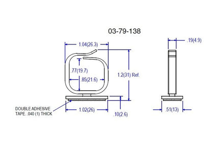 79 Series Optical Fiber Saddle - Adhesive Mount for Wire Routing - Image 2
