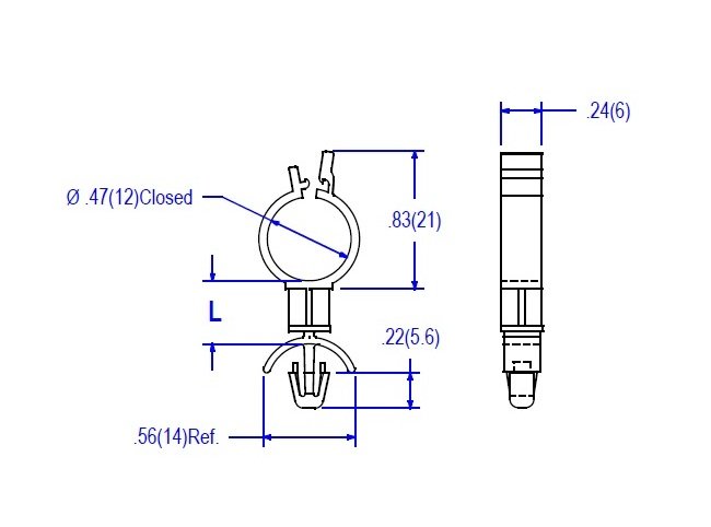 74 Series Wire Routing Stand-Off Locking Clip - Image 2